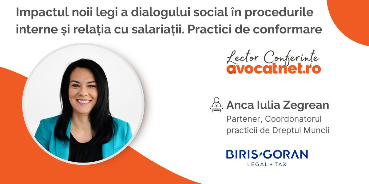 Conferință: Impactul noii legi a dialogului social în procedurile interne și relația cu salariații. Practici de conformare