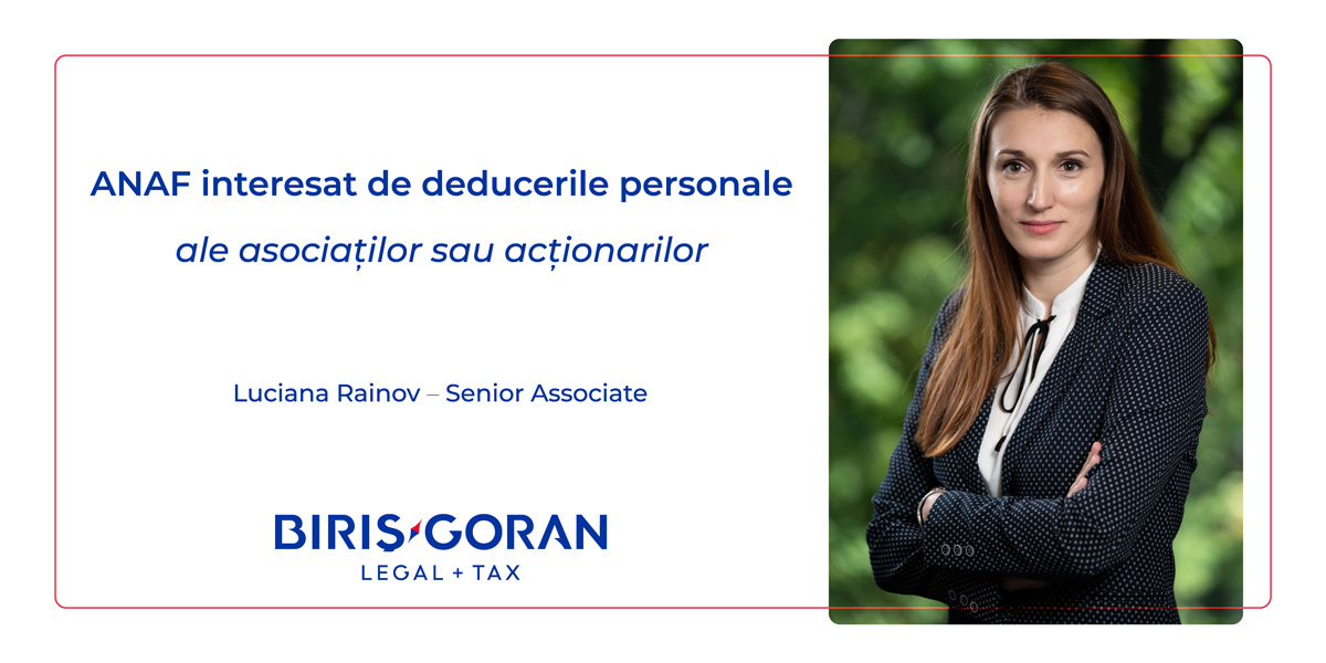 ANAF interesat de deducerile personale ale asociaților sau acționarilor