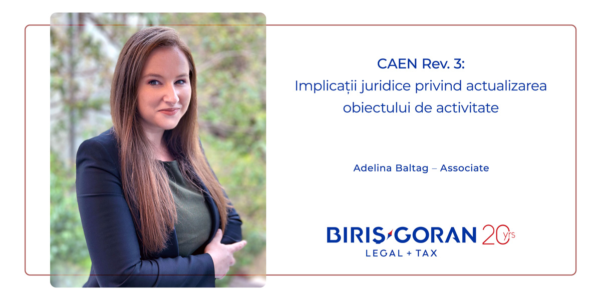 CAEN Rev. 3: Implicații juridice privind actualizarea obiectului de activitate
